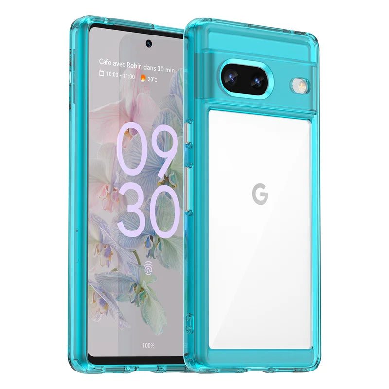 Google Pixel 7/ 7 Pro/ 7 A/ 8/ 8 Pro - Stoßfeste Transparente Schutz Hülle, Kratz und Stoßfest google pixel 7 pro 7 a 8 pro 8 Transparente Rüstung robuste schild kratzfest stoßfeste schutz hülle cover case flip magnetisch abdeckung neu online günstig kaufen bestellen bumper blau Handy Schutz Hülle online kaufen günstig bestellen