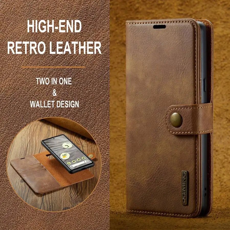 Google Pixel 7/ 7Pro/ 7 A/ 8/ 8 Pro - Flip Schutz Hülle mit Abnehmbarer Magnetischer Lederoptik Brieftasche google üixel 7 a pro 8 pro leder schutz hülle brieftasche hülle online kaufen günstig google pixel 7 8 pro online bestellen cover flip case Handy Schutz Hülle online kaufen günstig bestellen