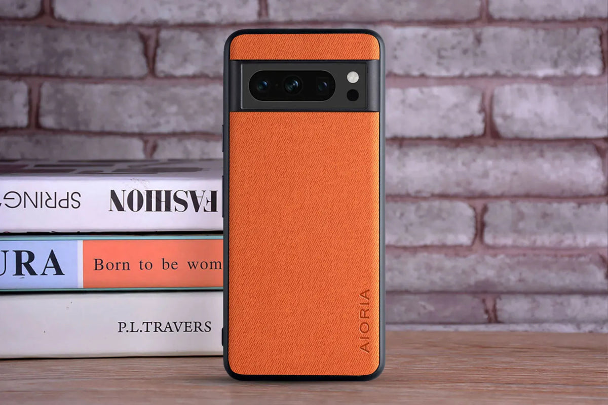 Google Pixel 8/ 8 Pro - Luxus Trend Textil Stoff Lederoptik Schutz Hülle online kaufen günstig bestellen