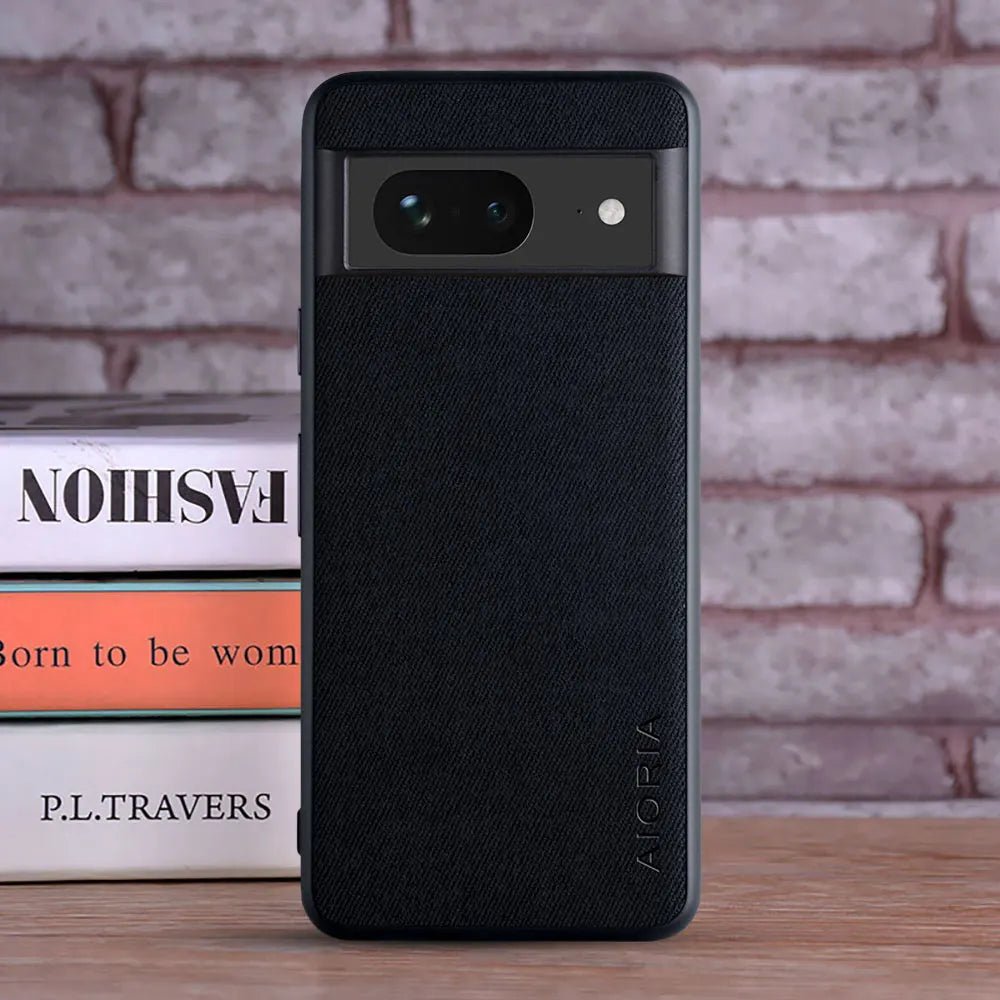 Google Pixel 8/ 8 Pro - Luxus Trend Textil Stoff Lederoptik Schutz Hülle online kaufen günstig bestellen