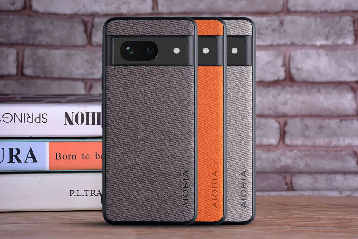 Google Pixel 8/ 8 Pro - Luxus Trend Textil Stoff Lederoptik Schutz Hülle online kaufen günstig bestellen