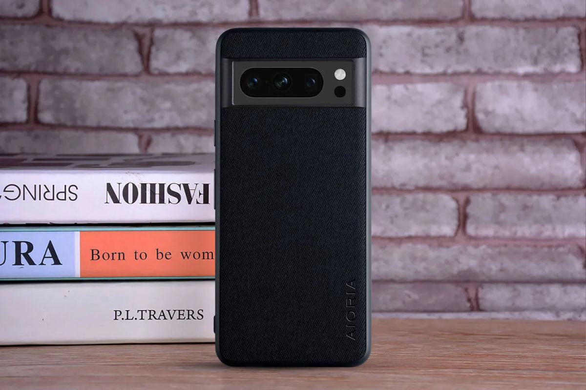 Google Pixel 8/ 8 Pro - Luxus Trend Textil Stoff Lederoptik Schutz Hülle online kaufen günstig bestellen