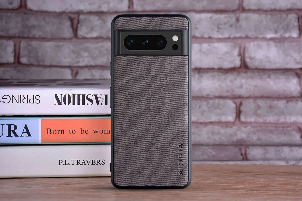 Google Pixel 8/ 8 Pro - Luxus Trend Textil Stoff Lederoptik Schutz Hülle online kaufen günstig bestellen