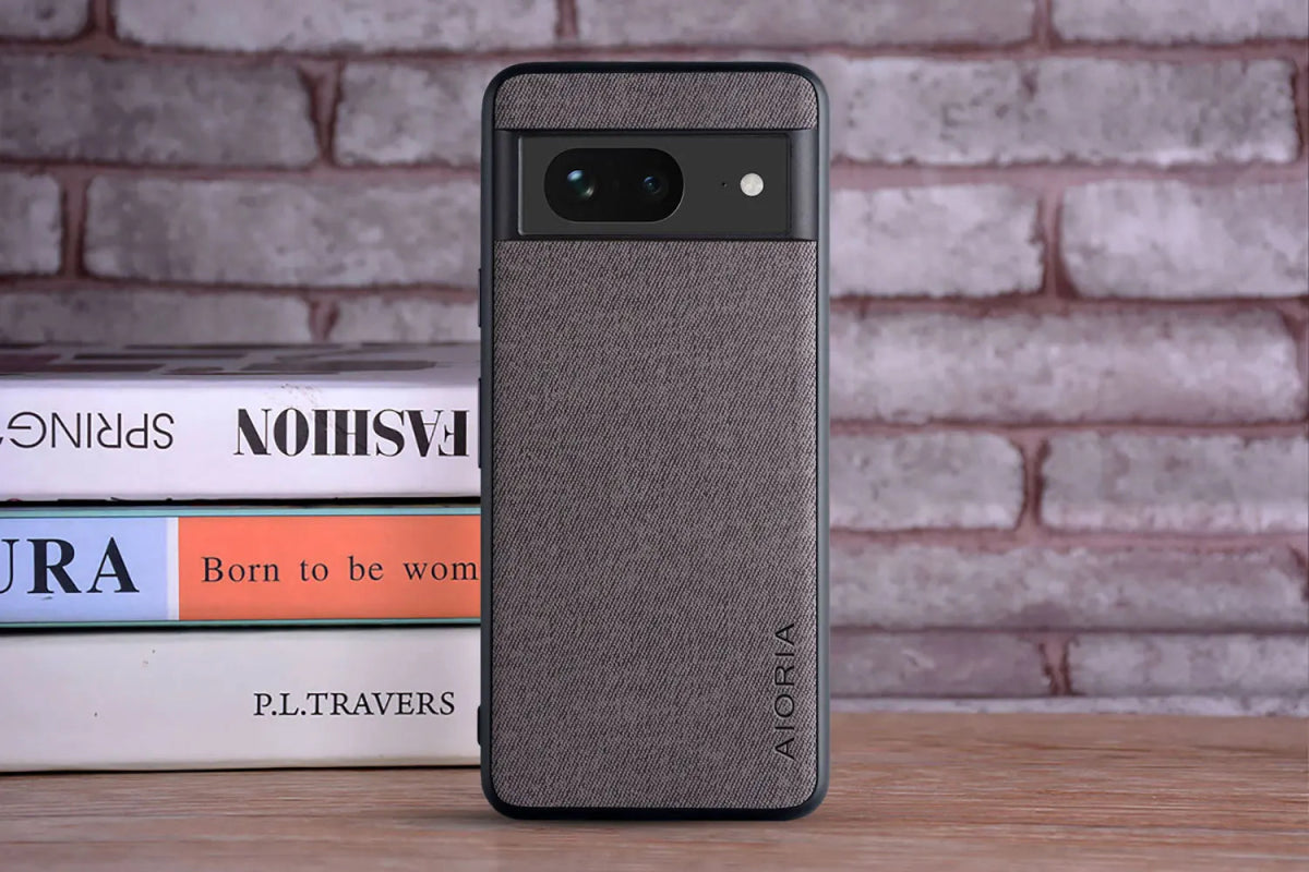 Google Pixel 8/ 8 Pro - Luxus Trend Textil Stoff Lederoptik Schutz Hülle online kaufen günstig bestellen