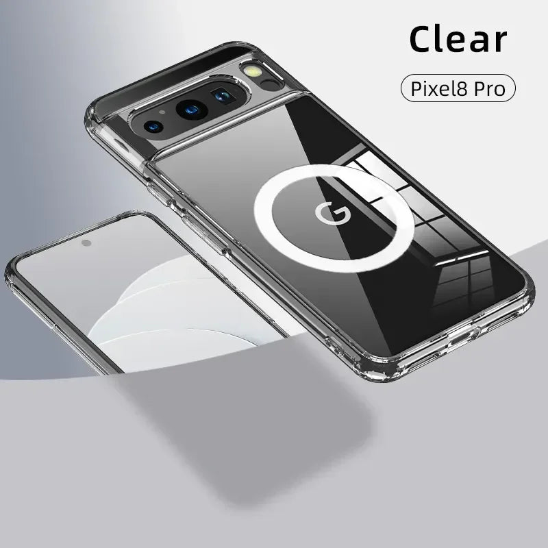 Google Pixel 8/ 8 Pro - Magnetische Hülle Stoßfest und Kabelloses Laden 47245435306326|47245435339094 Handy Hülle online kaufen günstig bestellen