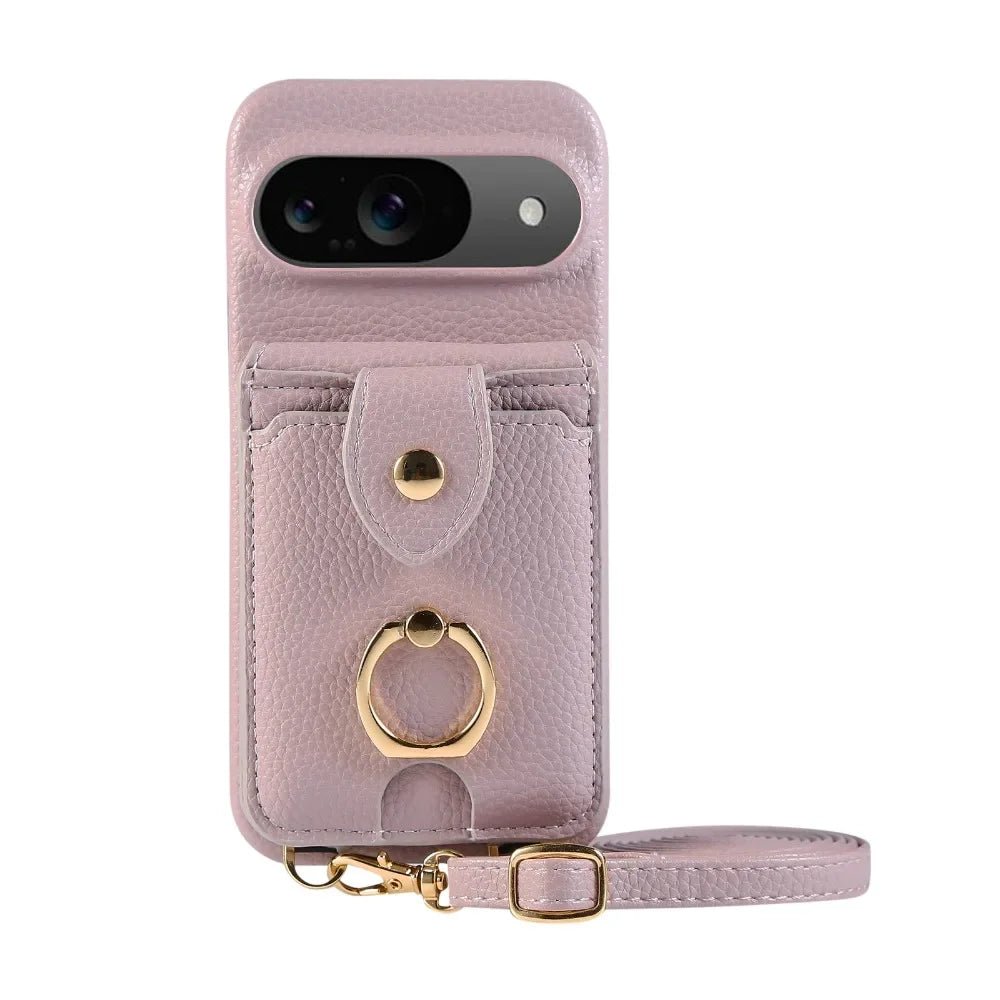 Google Pixel 9/ 9 Pro/ 9 Pro XL - Crossbody Schutz Hülle mit Brieftasche und Ring 49286695616854|49286695977302|49286696173910 Handy Schutz Hülle online kaufen günstig bestellen