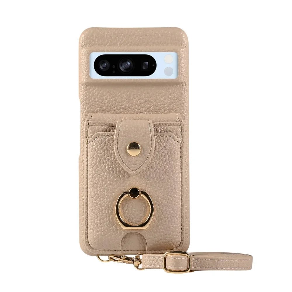 Google Pixel 9/ 9 Pro/ 9 Pro XL - Crossbody Schutz Hülle mit Brieftasche und Ring 49286695780694|49286696141142|49286696337750 Handy Schutz Hülle online kaufen günstig bestellen