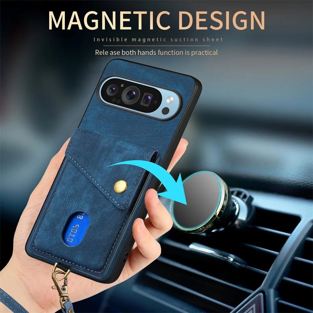 Google Pixel 9/ 9 Pro/ 9 Pro XL - Moderne Schutz Hülle Kartenfach, Armband, Stoßfest Handy Schutz Hülle online kaufen günstig bestellen