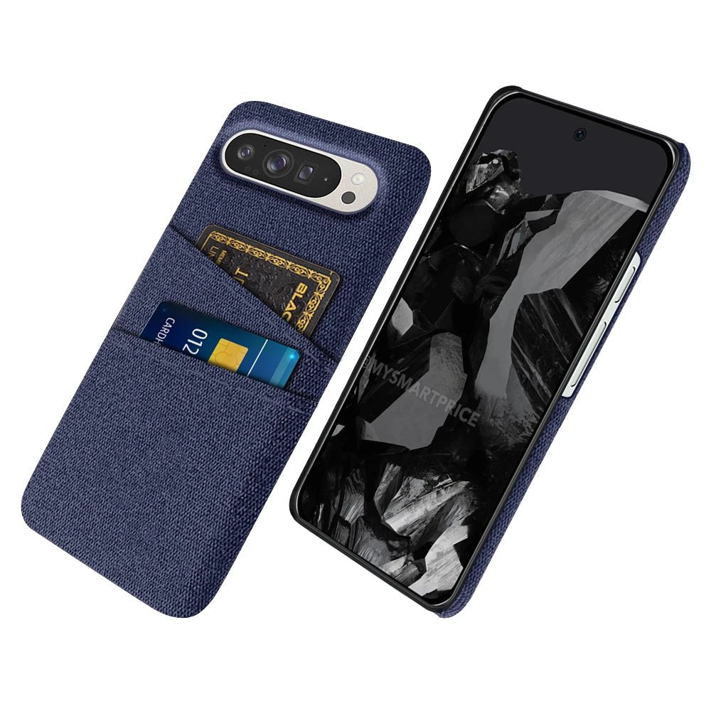 Google Pixel 9/ 9 Pro/ 9 Pro XL - Stoff Textur Schutz Hülle, Kartenfach 49321461842262|49321461973334|49321462104406 Handy Schutz Hülle online kaufen günstig bestellen