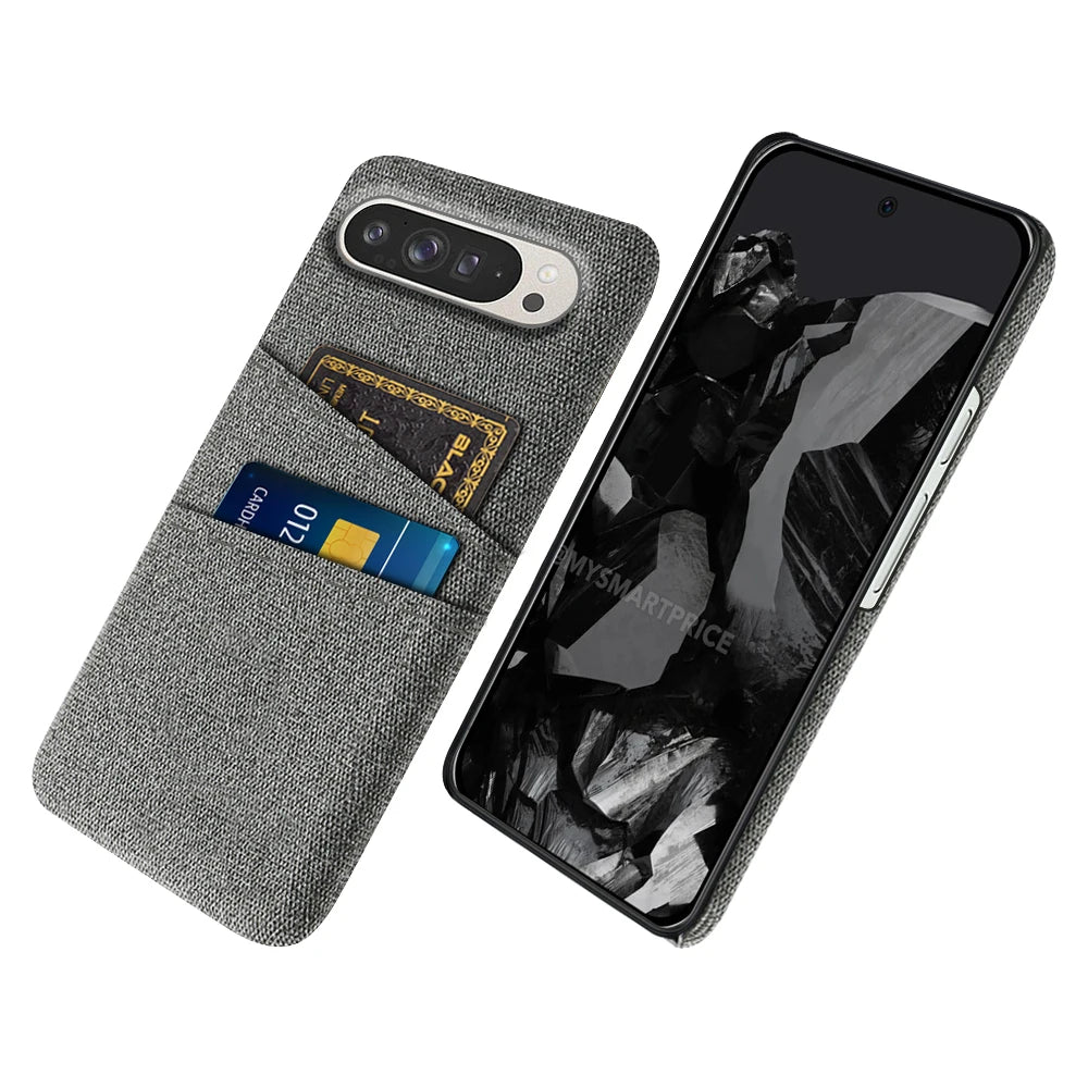Google Pixel 9/ 9 Pro/ 9 Pro XL - Stoff Textur Schutz Hülle, Kartenfach 49321461907798|49321462038870|49321462169942 Handy Schutz Hülle online kaufen günstig bestellen