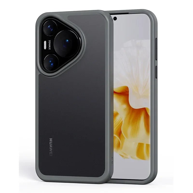 Huawei Pura 70 Pro/ 70 Ultra - Stoßfeste TPU Schutz Hülle, Bumper, Elegant Huawei Pura 70 Pro 70 Ultra innovative schutz hülle elegant trend online neu kaufen bestellen magnetisch schön cover case kabelloses laden kameraschutz modern bumper grau Handy Schutz Hülle online kaufen günstig bestellen