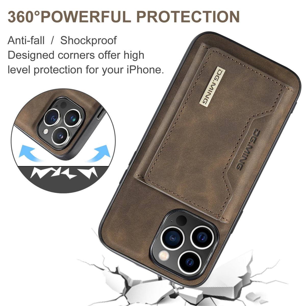 iPhone 13/ Pro/ Mini/ Pro Max - 2 in 1 Magnetische Lederoptik Hülle mit Abnehmbarem Portemonnaie Handy Hülle online kaufen günstig bestellen