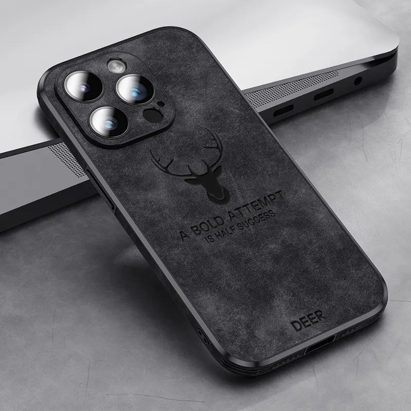 iPhone 13/ Pro/ Pro Max - Hirsch Lederoptik Handy Hülle mit Linsen Schutz Stoßfeste Silikon 47174695190870|47174695223638|47174695256406 online kaufen günstig bestellen