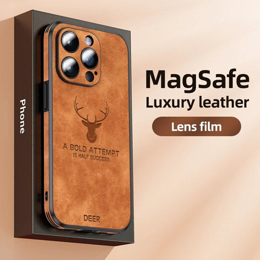 iPhone 13/ Pro/ Pro Max - Hirsch Lederoptik Handy Hülle mit Linsen Schutz Stoßfeste Silikon iPhone 13/ Pro/ Pro Max - Hirsch Leder Handy Hülle mit Linsen Schutz Stoßfeste Silikon - Handy Held 24 online kaufen günstig bestellen