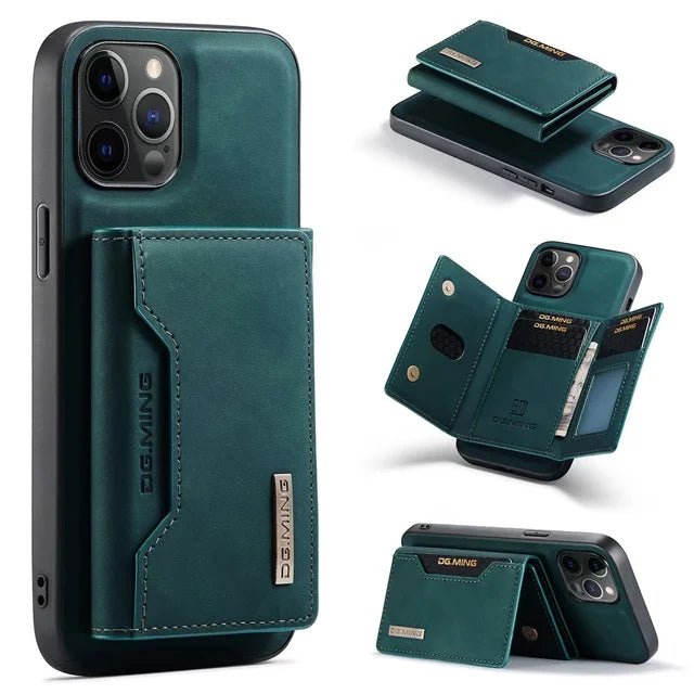 iPhone 14/ Pro/ Plus/ Pro Max - 2 in 1 Magnetische Lederoptik Hülle mit Abnehmbarem Portemonnaie und Kartenfach 47291985166678|47291985199446|47291985232214|47291985264982 Handy Hülle online kaufen günstig bestellen