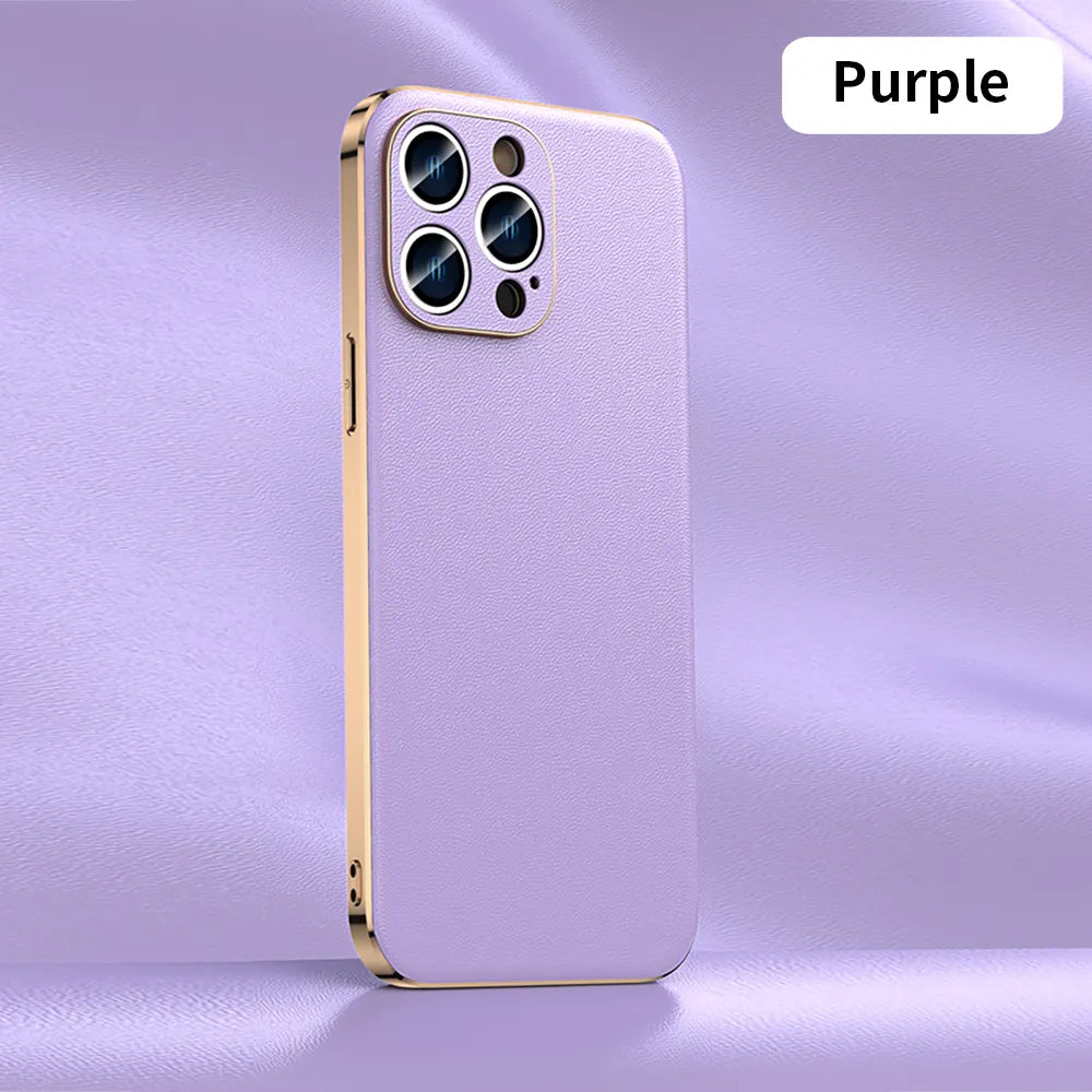 iPhone 14/ Pro/ Plus/ Pro Max - Handy Hülle aus Rindsleder mit Luxuriöse Beschichtung, Vollständiger Linsenschutz auf der Rückseite 47167720489302|47167720522070|47167720554838|47167720587606 online kaufen günstig bestellen