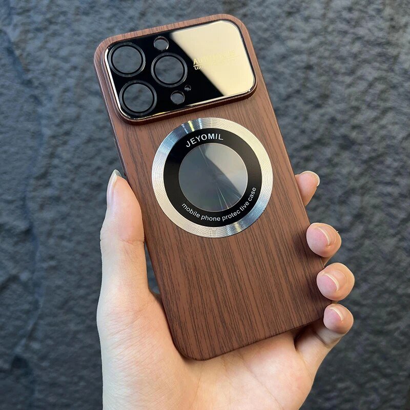 iPhone 14/ Pro/ Plus/ Pro Max - Holz Optik Magsafe - Hülle, großes Fenster, Kameraschutz, Harte Abdeckung iPhone 14/ Pro/ Plus/ Pro Max - Holz - Magsafe - Hülle, großes Fenster, Kameraschutz, Harte Abdeckung - Handy Held 24 online kaufen günstig bestellen