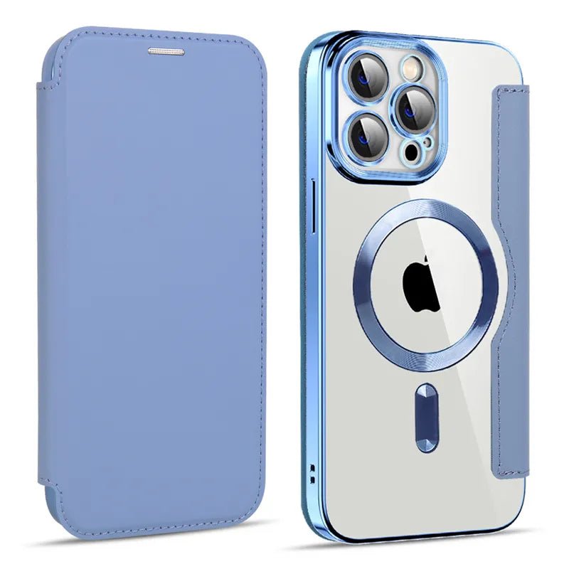 iPhone 14/ Pro/ Plus/ Pro Max - Lederoptik Hülle MagSafe und Kartenfach mit Abdeckung 47494683165014|47494683197782|47494683230550|47494683263318 Handy Hülle online kaufen günstig bestellen