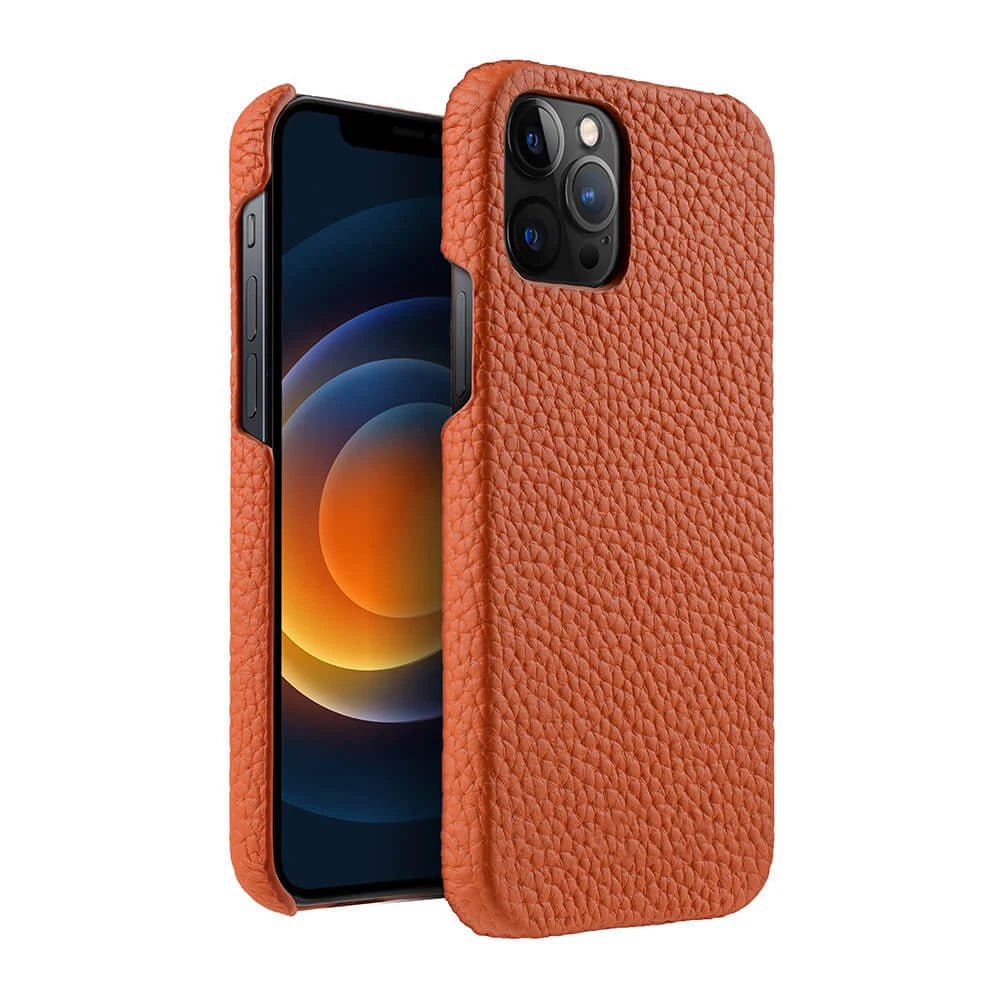 iPhone 14/ Pro/ Plus/ Pro Max - Luxus 3D Lychee Muster, Harte Stoßfeste Lederoptik Hülle online kaufen günstig bestellen