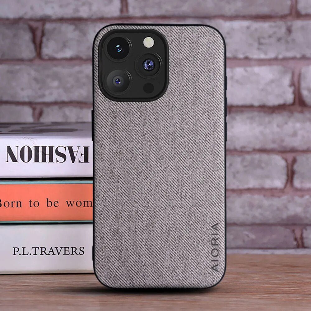 iPhone 14/ Pro/ Plus/ Pro Max - Luxus Trend Textil Stoff Lederoptik Schutz Hülle 47181116768598|47181116801366|47181116834134|47181116866902 online kaufen günstig bestellen
