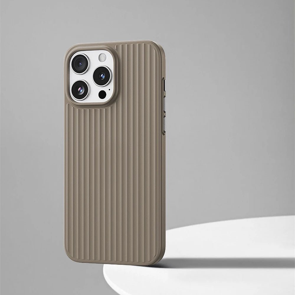 iPhone 14/ Pro/ Plus/ Pro Max - Moderne MagSafe Schutz Hülle, Stoßfest Bumper Apple iPhone 14 pro max 14 plus schutz hülle magsafe neu online günstig kauefen bestellen case flip magnetisch cover luxus modern khaki braun Handy Schutz Hülle online kaufen günstig bestellen