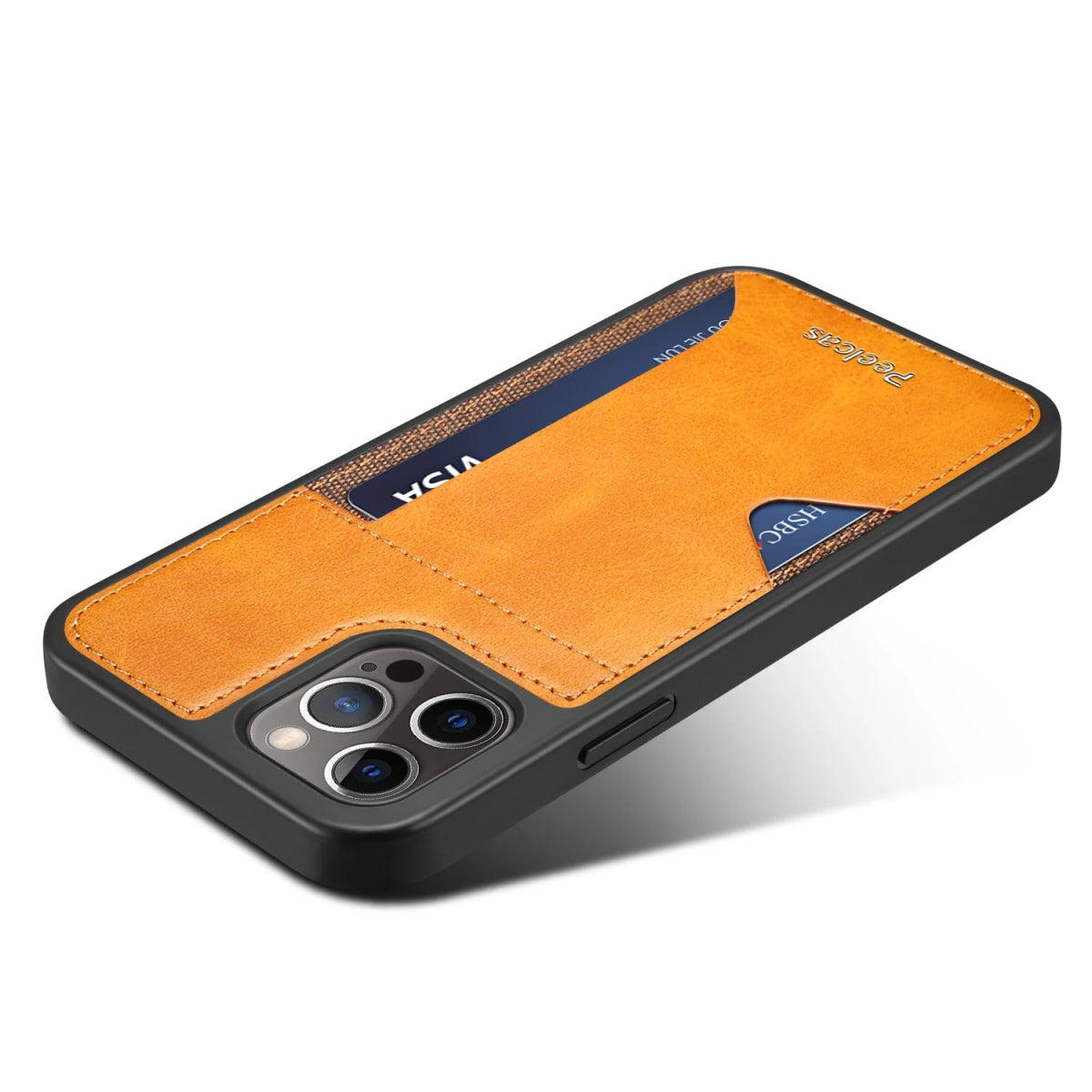 iPhone 14/ Pro/ Plus/ Pro Max - PU Lederoptik Schutz Hülle mit Kartenfach Handy Hülle online kaufen günstig bestellen