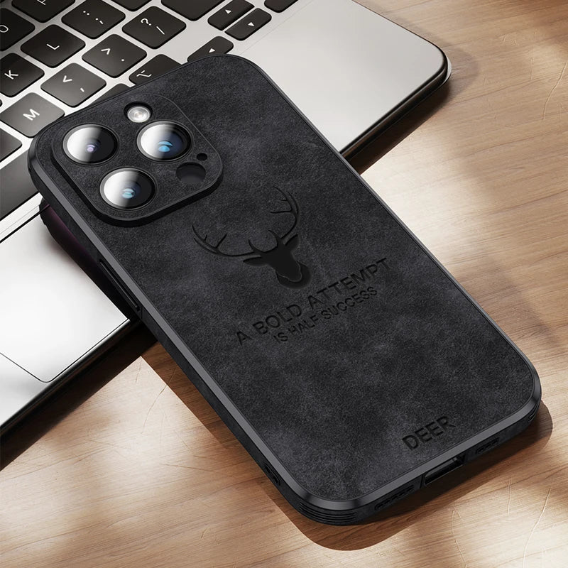 iPhone 14/ Pro/ Plus/ Pro Max - PU Lederoptik Schutz Hülle mit MagSafe und Stoßfeste Silikon Handy Hülle online kaufen günstig bestellen