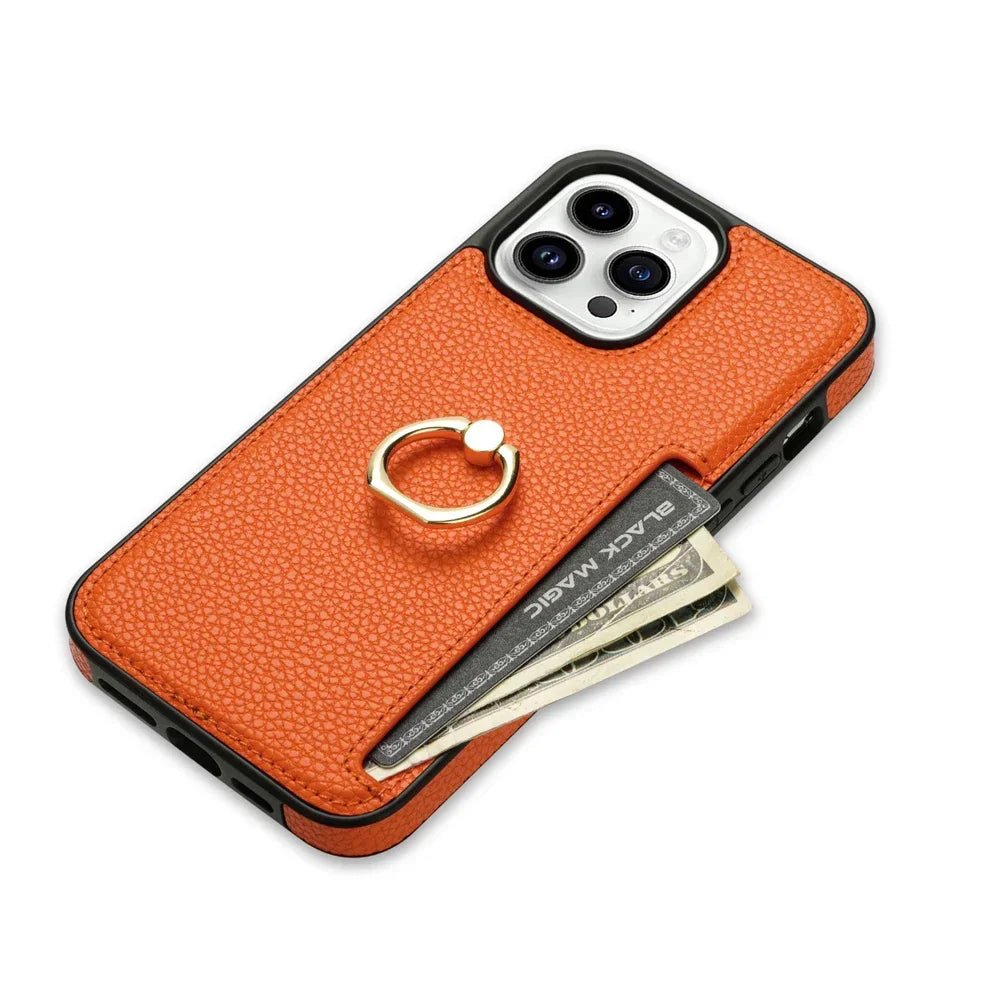 iPhone 14/ Pro/ Pro Max - Schutz Hülle mit Ring Halter und Kartenfach Handy Schutz Hülle online kaufen günstig bestellen