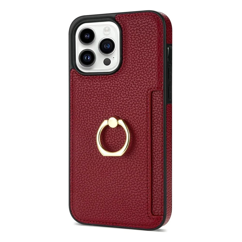 iPhone 14/ Pro/ Pro Max - Schutz Hülle mit Ring Halter und Kartenfach Handy Schutz Hülle online kaufen günstig bestellen