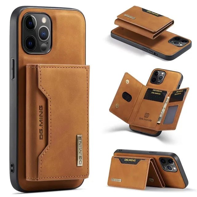 iPhone 15/ Pro/ Plus/ Pro Max - 2 in 1 Magnetische Lederoptik Hülle mit Abnehmbarem Portemonnaie und Kartenfach 47292239118678|47292239151446|47292239184214|47292239216982 Handy Hülle online kaufen günstig bestellen