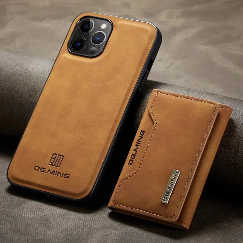 iPhone 15/ Pro/ Plus/ Pro Max - 2 in 1 Magnetische Lederoptik Hülle mit Abnehmbarem Portemonnaie und Kartenfach Handy Hülle online kaufen günstig bestellen
