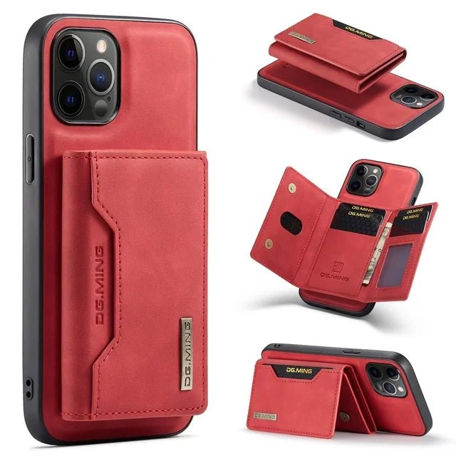 iPhone 15/ Pro/ Plus/ Pro Max - 2 in 1 Magnetische Lederoptik Hülle mit Abnehmbarem Portemonnaie und Kartenfach 47292238987606|47292239020374|47292239053142|47292239085910 Handy Hülle online kaufen günstig bestellen