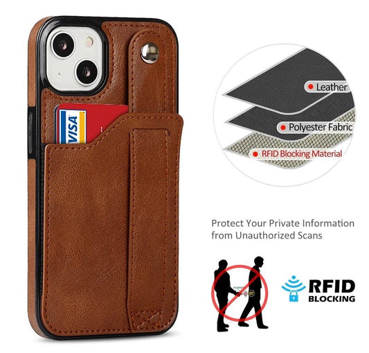 iPhone 15/ Pro/ Plus/ Pro Max - Elegante Schutz Hülle mit Armband und Kartenfach Apple iphone 15 pro max 15 plus elegante trend schutz handy hülle band kartenfach trend modern neu online kaufen bestellen leder cover case Handy Schutz Hülle online kaufen günstig bestellen