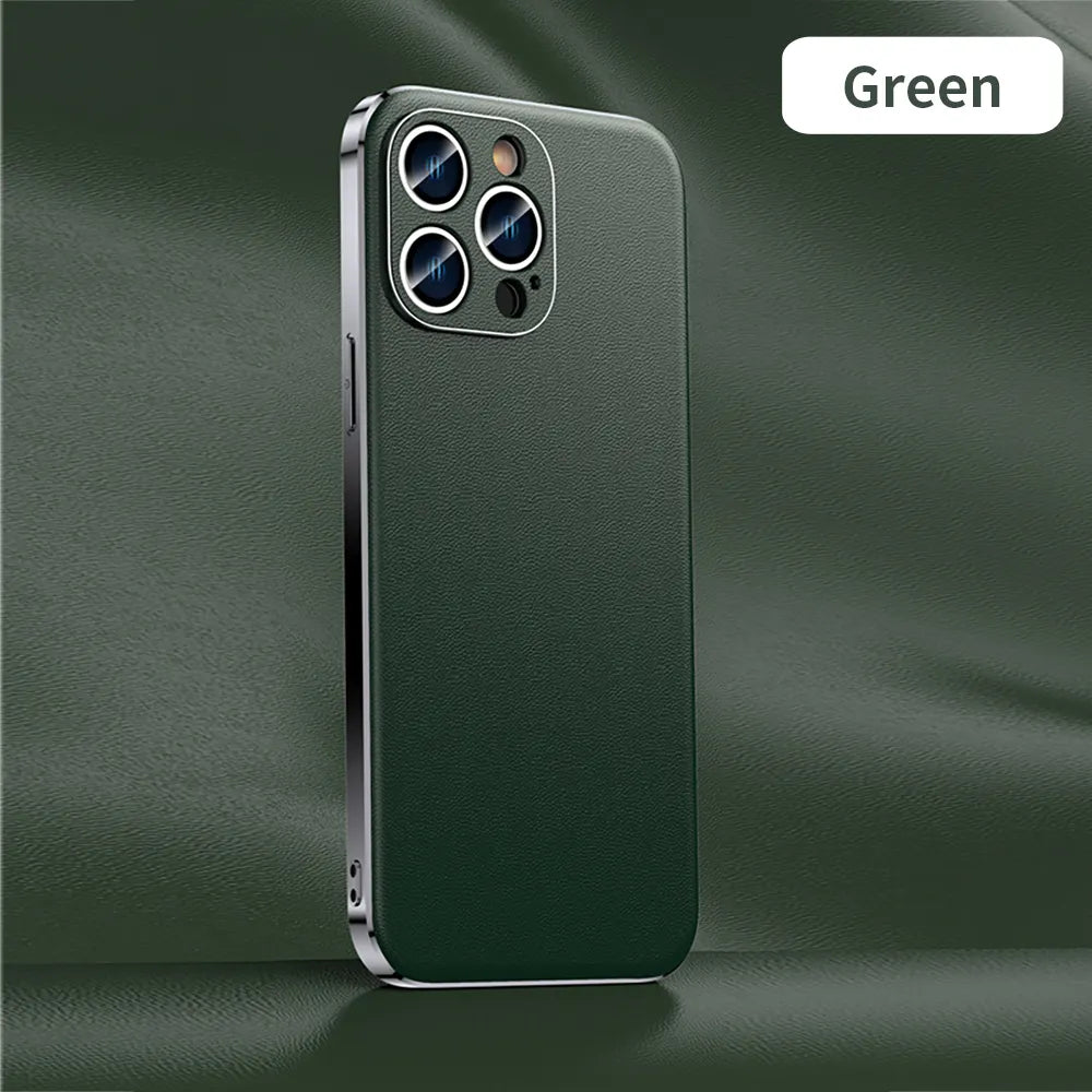 iPhone 15/ Pro/ Plus/ Pro Max - Handy Hülle aus Rindsleder mit Luxuriöse Beschichtung, Vollständiger Linsenschutz auf der Rückseite 47167568707926|47167568740694|47167568773462|47167568806230 online kaufen günstig bestellen