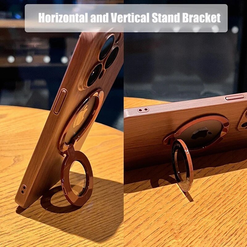 iPhone 15/ Pro/ Plus/ Pro Max - Luxury Wood for Magsafe Stand Case iPhone 15/ Pro/ Plus/ Pro Max - Luxury Wood for Magsafe Stand Case - Handy Held 24 online kaufen günstig bestellen