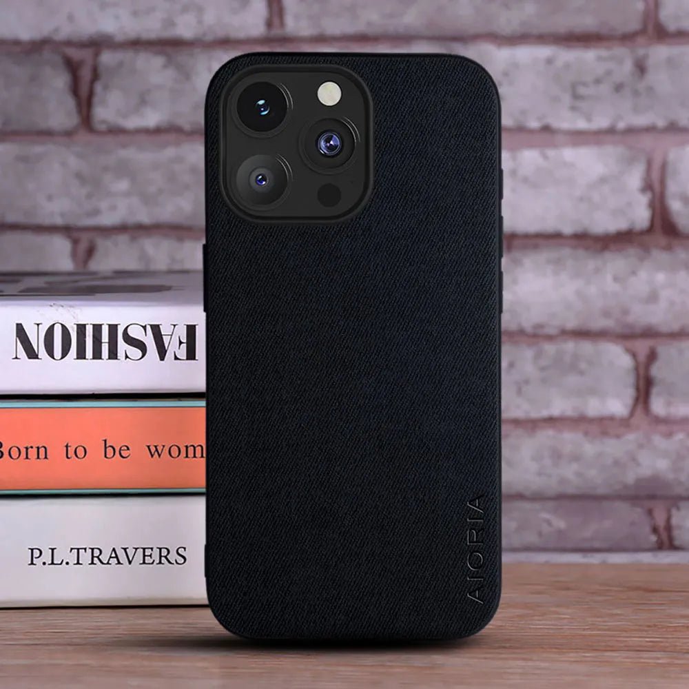 iPhone 15/ Pro/ Plus/ Pro Max - Luxus Trend Textil Stoff Lederoptik Schutz Hülle 47181109723478|47181109756246|47181109789014|47181109821782 online kaufen günstig bestellen