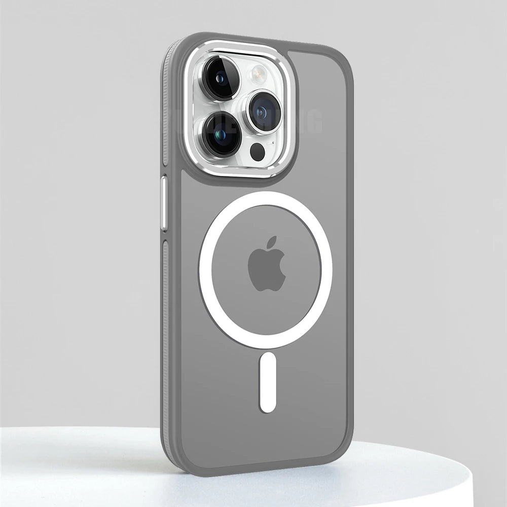 iPhone 15/ Pro/ Plus/ Pro Max - MagSafe Schutz Hülle, Stoßfest, Magnetisch, Kameraschutz apple iphone 15 pro max 15 plus magsafe schutz hülle elegant trend online neu kaufen bestellen magnetisch schön cover case kabelloses laden kameraschutz grau weiß Handy Schutz Hülle online kaufen günstig bestellen