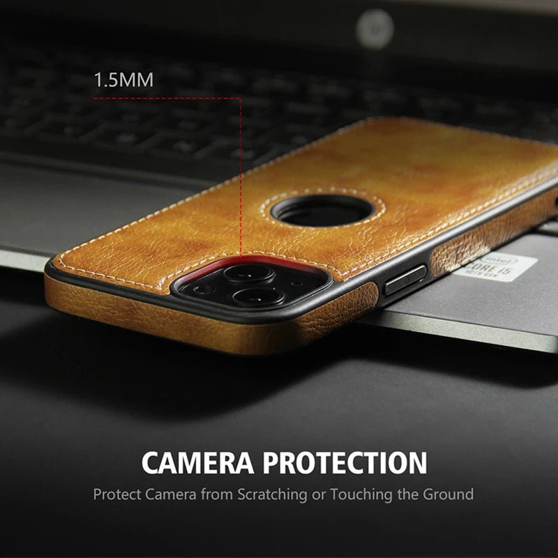 iPhone 15/ Pro/ Plus/ Pro Max - Weiche Business Lederoptik Luxus Schutz Hülle für dein iPhone, Stoßfest online kaufen günstig bestellen