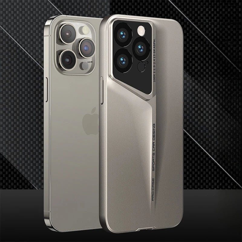 iPhone 15/ Pro/ Pro Max - Innovative Schutz Hülle, Stoßfest, Bumper, Dünn apple iphone 15 pro max 15 innovative schutz hülle elegant trend online neu kaufen bestellen magnetisch schön cover case kabelloses laden kameraschutz modern bumper titanium grau Handy Schutz Hülle online kaufen günstig bestellen