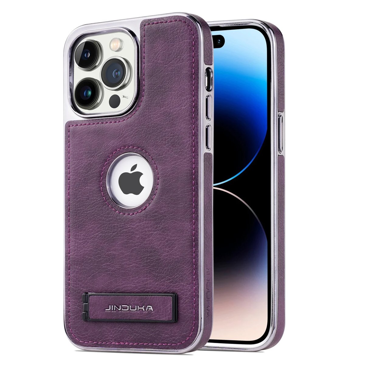 iPhone 15/ Pro/ Pro Max - Lederoptik Schutz Hülle mit Ständer Handy Hülle online kaufen günstig bestellen