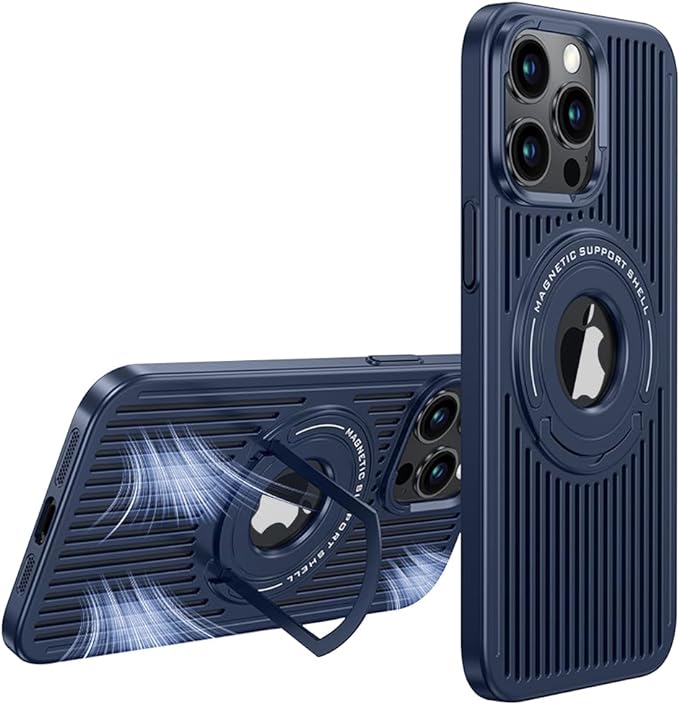 iPhone 15/ Pro/ Pro Max - Magnetische Magsafe Atmungsaktive Schutz Hülle mit Ring Halter Handy Hülle online kaufen günstig bestellen