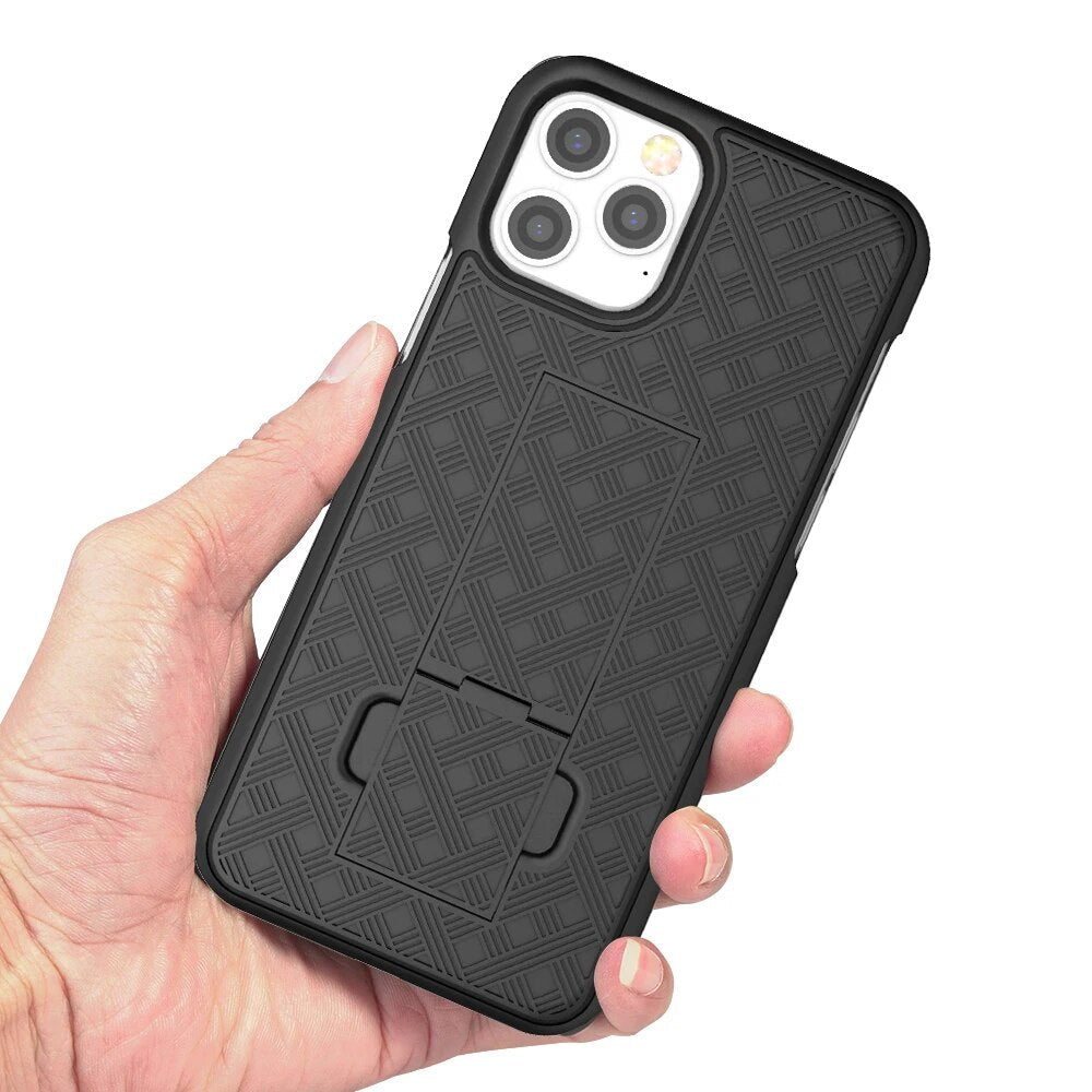iPhone 15/ Pro/ Pro Max/ Plus - 2In1 Shell Holster Combo Case Kickstand Waist Belt Clip Phone Cover iPhone 15/ Pro/ Pro Max/ Plus - 2In1 Shell Holster Combo Case Kickstand Waist Belt Clip Phone Cover - Handy Held 24 online kaufen günstig bestellen