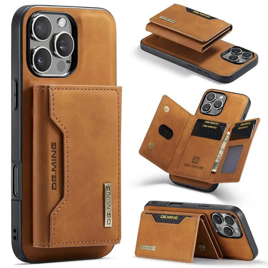 iPhone 16/ Pro/ Plus/ Pro Max - 2 in 1 Magnetische Lederoptik Hülle mit Abnehmbarem Portemonnaie 49051763114326|49051763212630|49051763540310|49051763573078