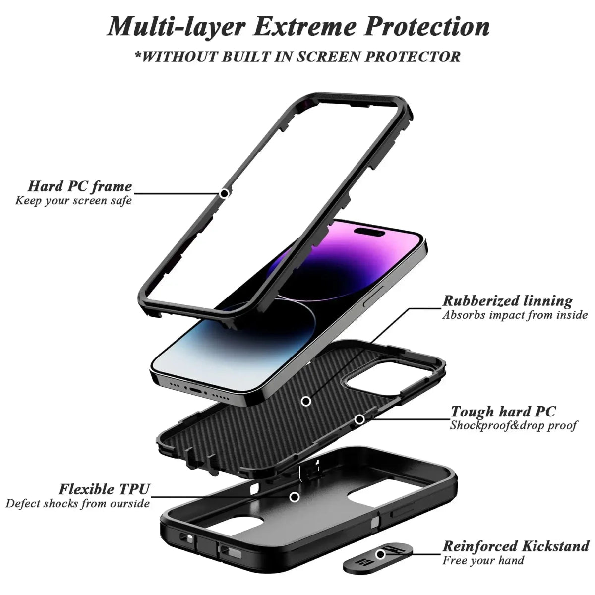 iPhone 16/ Pro/ Plus/ Pro Max - 360 - Grad Vollständige Robuste Hülle mit Displayschutz Handy Schutz Hülle online kaufen günstig bestellen