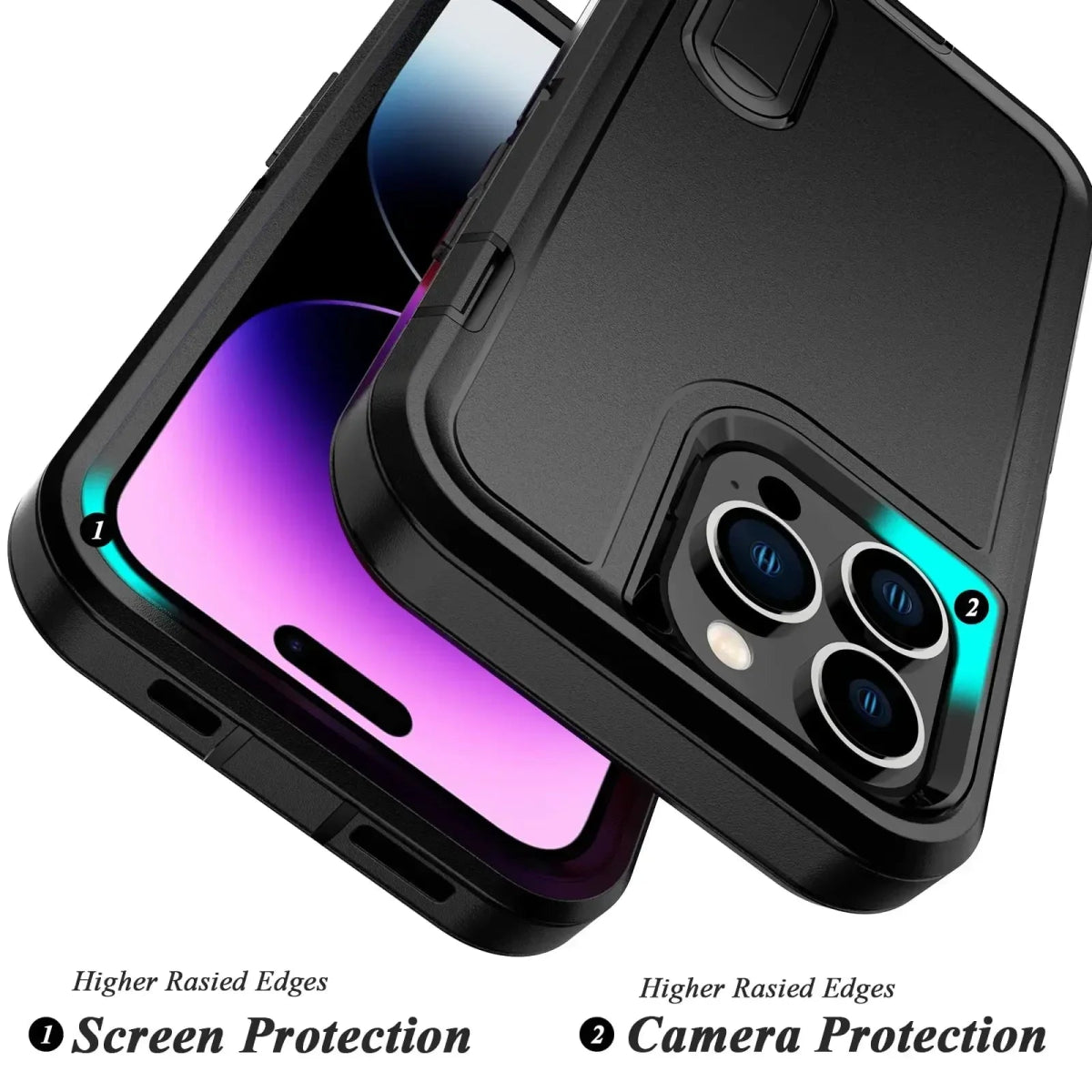 iPhone 16/ Pro/ Plus/ Pro Max - 360 - Grad Vollständige Robuste Hülle mit Displayschutz Handy Schutz Hülle online kaufen günstig bestellen