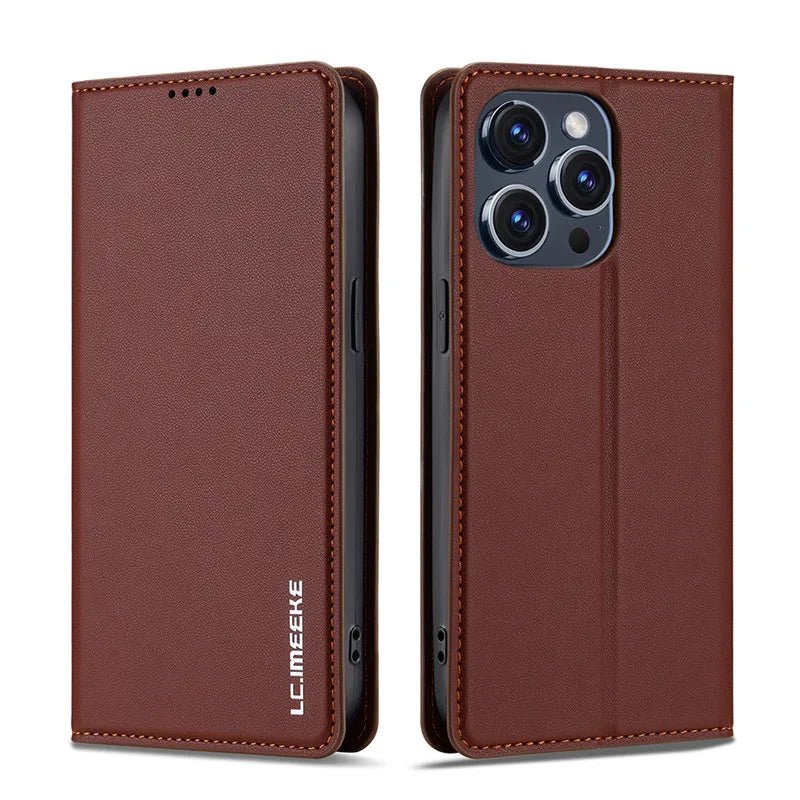 iPhone 16/ Pro/ Plus/ Pro Max - Klapphülle mit Magnetischer Abdeckung und Kartenfach Handy Schutz Hülle online kaufen günstig bestellen