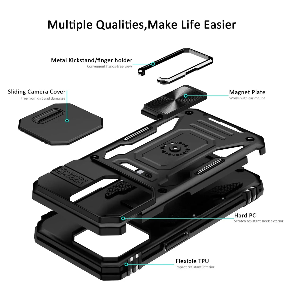 iPhone 16/ Pro / Plus/ Pro Max - MagSafe Schutz Hülle mit Ring, Kameraschutz Handy Schutz Hülle online kaufen günstig bestellen