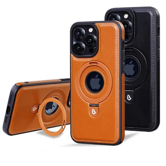 iPhone 16/ Pro/ Plus/ Pro Max - Moderne MagSafe Lederoptik Schutz Hülle mit Ring Handy Schutz Hülle online kaufen günstig bestellen