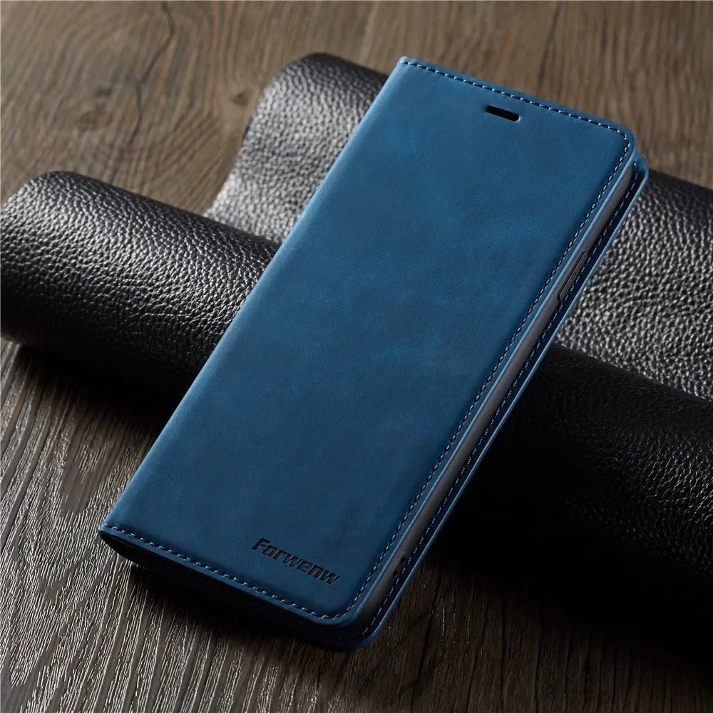iPhone 16/ Pro/ Plus/ Pro Max - Schutz Klapp Hülle mit Abdeckung und Kartenfach iPhone 16/ Pro/ Plus/ Pro Max - Leder Hülle mit Abdeckung und Kartenfach Handy Hülle display schutz geld fach blau Handy Hülle online kaufen günstig bestellen