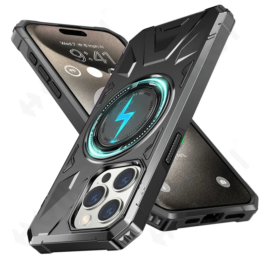 iPhone 16/ Pro/ Pro Max - MagSafe Schutz Hülle mit Ring, Stoßfest, Ständer 49369096323414|49369096618326|49369096683862|49369096913238 Handy Schutz Hülle online kaufen günstig bestellen